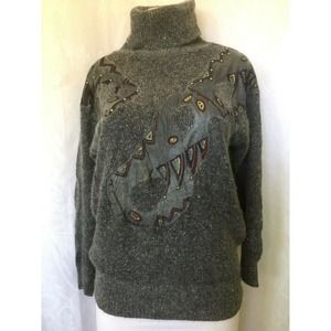 I.B Diffusion Turtleneck Sweater Pullover Gray